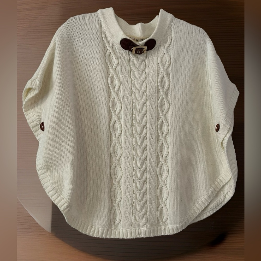 Hope & Henry Organic Girls' Sweater Cape -...
* Poncho